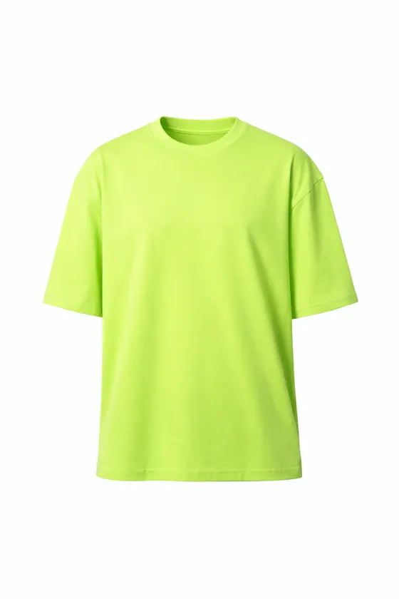 Lime-green oversized T-shirt